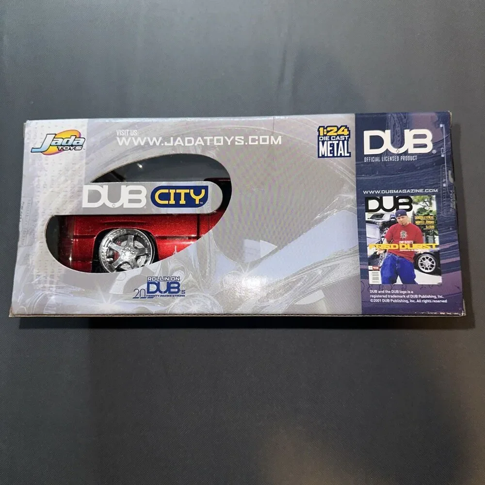 JADA DUB 2002 CHEVY SILVERADO RED 1:24 PICKUP  DIECAST NEW Maya 24 in Wheels